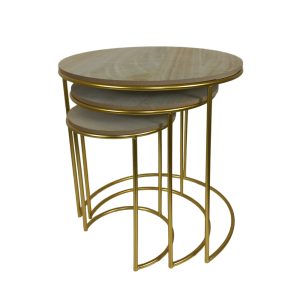 Gold Polished Coffee Table Set of 3 pcs - Image 4