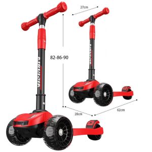 Skate Scooter for Kids, 3 Wheel Smart Kids Scooter with Foldable & Height Adjustable Handle - Image 4