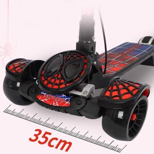 Kids & Teens Folding Kick Scooter, 4 Flash Wheels with Tri-Level Handle - Image 4
