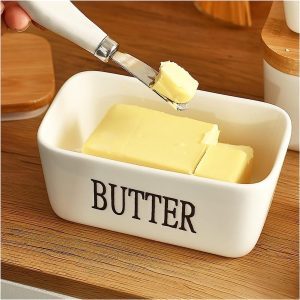 Butter & Cheese Storage Box with Knife - Image 2