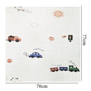 3D Foam Wall Sticker 77 x 70 x 0.6 cm Cars - Image 2