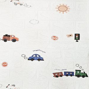 3D Foam Wall Sticker 77 x 70 x 0.6 cm Cars - Image 1