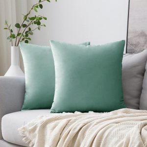 Velvet Pillow Decorative Square Soft Solid Cushion SB032 - Image 6