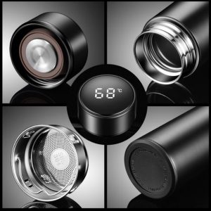 Stainless Steel Hot & Cold Smart 500ml Vacuum Thermos LED Temperature Display Indicator with Touch Screen - Image 8