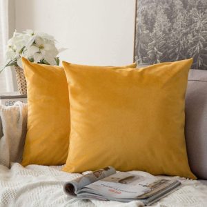 Velvet Pillow Decorative Square Soft Solid Cushion SB032 - Image 4