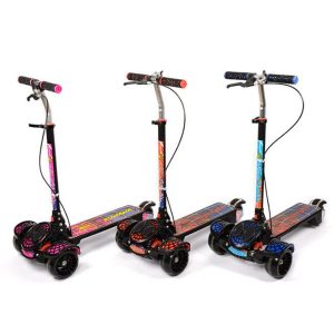Kids & Teens Folding Kick Scooter, 4 Flash Wheels with Tri-Level Handle - Image 5