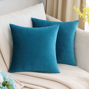 Velvet Pillow Decorative Square Soft Solid Cushion SB032 - Image 7
