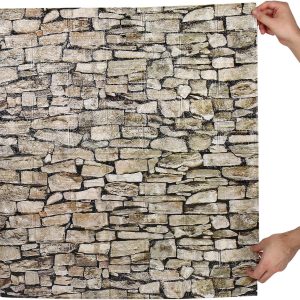 3D Self Adhesive Brick Wall Signs Vintage Brick Design 77 x 70 cm - Image 5