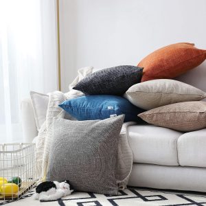 Faux Linen Toss Soft Throw Cushion Case for Couch SB61 - Image 1