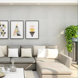 Peel-and-Stick 3D Wall Panel Linen Texture 2-Tone - Image 3