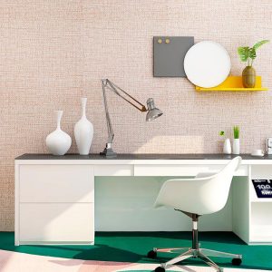 Peel-and-Stick 3D Wall Panel Linen Texture 2-Tone - Image 4