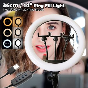 36cm Ring Fill Light With 2.1m Tripod, LC-363 - Image 2