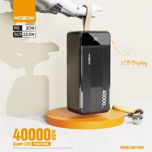 MOXOM MX-PB61 22.5w Super Fast charger Giant LCD 40000mAh Power Bank - Image 5