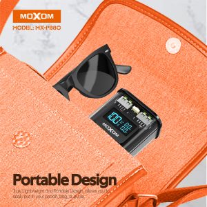 Moxom MX-PB80 PD 20W 10000mAh SCP 22.5W Super Fast Charge Transparent LCD Powerbank - Image 3