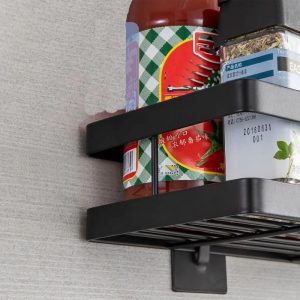 Free Drilling Black Stainless Steel Wall Shelves 3 Sizes - Image 5