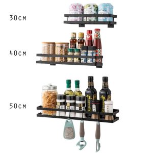 Free Drilling Black Stainless Steel Wall Shelves 3 Sizes - Image 6
