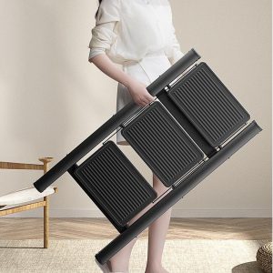 3 Step Ladder, Folding Step Stool with Wide Anti-Slip Thickened Pedal - Image 4