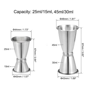 Stainless Steel Double Cocktail Jigger for Bar-tending, Bar Shaker Tools - Image 4