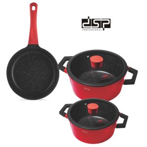 DSP Cookware Set Of 5 PCS CA002-S01-Red - Image 3
