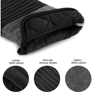 Heavy Duty Set of 4 Silicone Kitchen Oven Mitt - Image 7