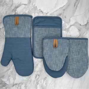 Heavy Duty Set of 4 Silicone Kitchen Oven Mitt - Image 11