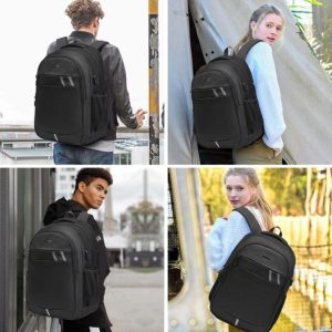 Water Resistant Travel Laptop Backpack with USB Charging Port - Image 5