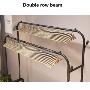 Clothing Garment Rack with Wheels Hanging - Image 4