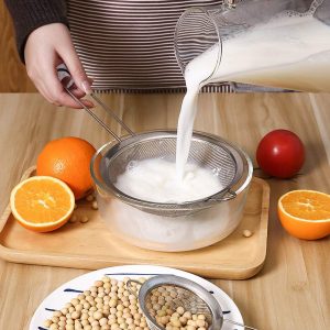 Premium Fine Mesh Strainers Stainless Steel Set of 3 Kitchen Sieves - Image 6