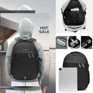 Water Resistant Travel Laptop Backpack with USB Charging Port - Image 6