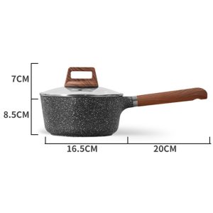 DSP 16cm Toughened Non-Stick Sauce Pan CA005-A16-Black - Image 3