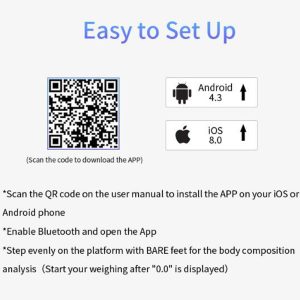 LEMMAN Smart Connect Body Fat Scale 180kg - Image 7
