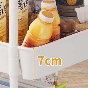 Plastic Rolling Utility Cart with Handle - Image 10