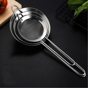 Premium Fine Mesh Strainers Stainless Steel Set of 3 Kitchen Sieves - Image 9