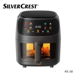 Silver Crest S-18, Air Fryer New 8 Liter Airfryer Touch Display Model - Black - Image 1
