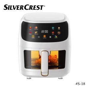 Silver Crest S-18, Air Fryer New 8 Liter Airfryer Touch Display Model - Black - Image 2