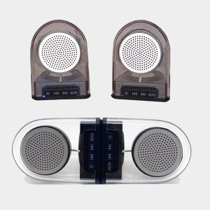 Moxom MX-SK31, RGB LED Wireless Twin Speaker Transparent geomagnetic Connected - Image 7