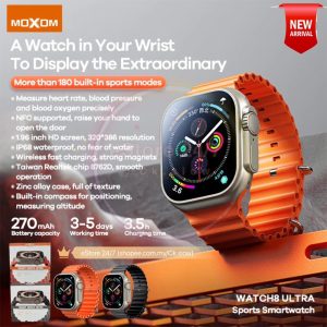 Moxom MX-WH05, Ultra Smart Sport Watch - Black - Image 3