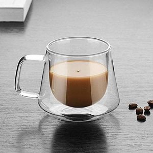 200Ml Double Glass Cup For Espresso & Coffee (D8 X H9)Cm - Image 3