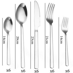 Stainless Steel Cutlery 30-Piece Tableware Set for 6 People - Image 4