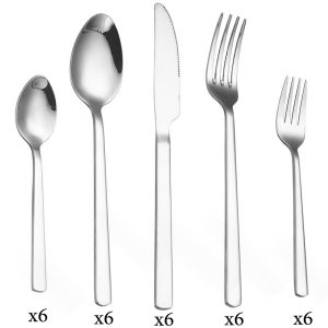 Stainless Steel Cutlery 30-Piece Tableware Set for 6 People - Image 6