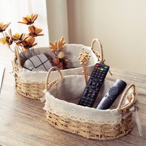 2 PCS Storage Basket Rattan Set - Image 1