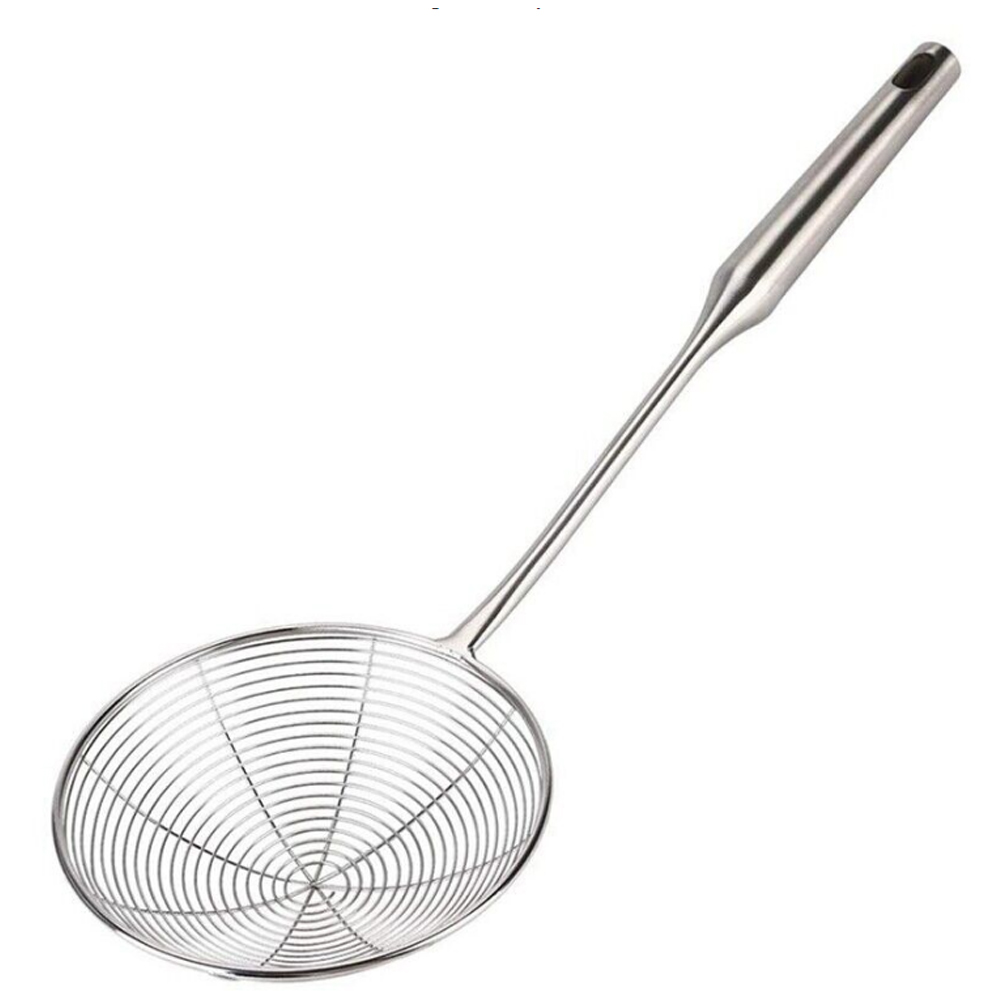 Solid Stainless Steel Spider Strainer Skimmer Ladle - TezkarShop ...