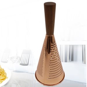 Wooden Handle Stainless Steel Grater Cone Shaped - Image 3