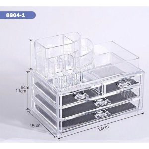 Acrylic Cosmetic Organizer, 4 Drawer Set #8804-1 - Image 3