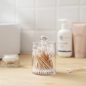 Acrylic Cosmetic Organizer, Ear Stick Swabs Holder #2212 - Image 2