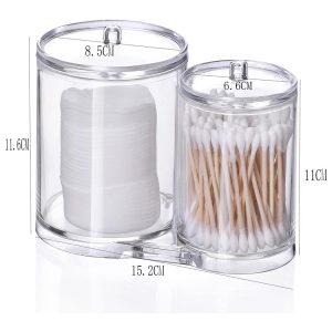 Acrylic Cosmetic Organizer, Cotton Buds Storage #2208 - Image 5