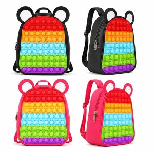 Colorful Silicone Pop It Backpack
