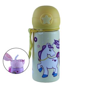 School and Sports Aluminum Water Bottle 500ml with Straw Lid - Image 4