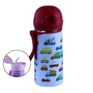 School and Sports Aluminum Water Bottle 500ml with Straw Lid - Image 5