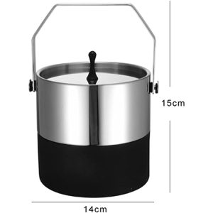 Stainless Steel Ice Bucket Well Made Insulated Stainless Steel Keep Ice Frozen Longer - Image 5
